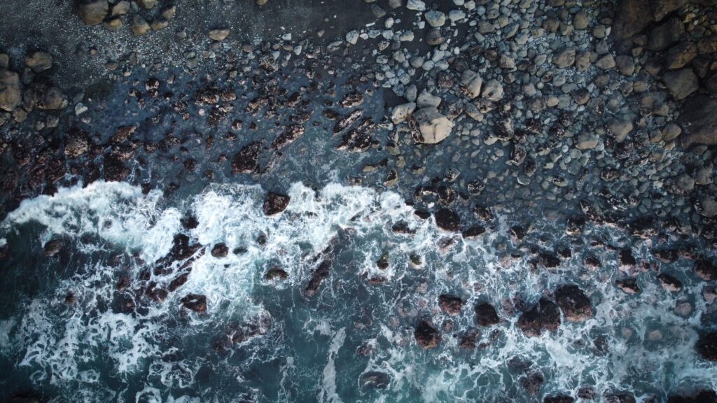 Beach seen from a drone